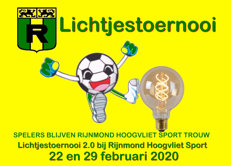 Lichtjestoernooi 2.0 bij Rijnmond Hoogvliet Sport (22 en 29 februari 2020)